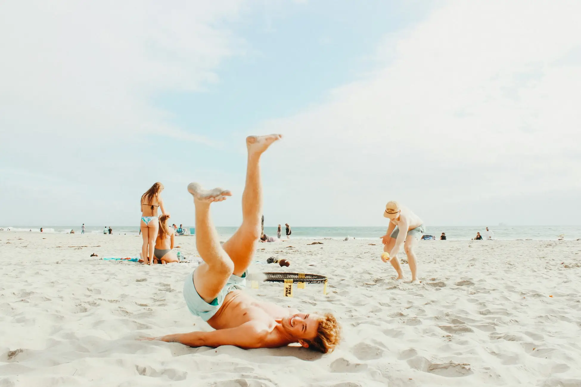 Family at beach